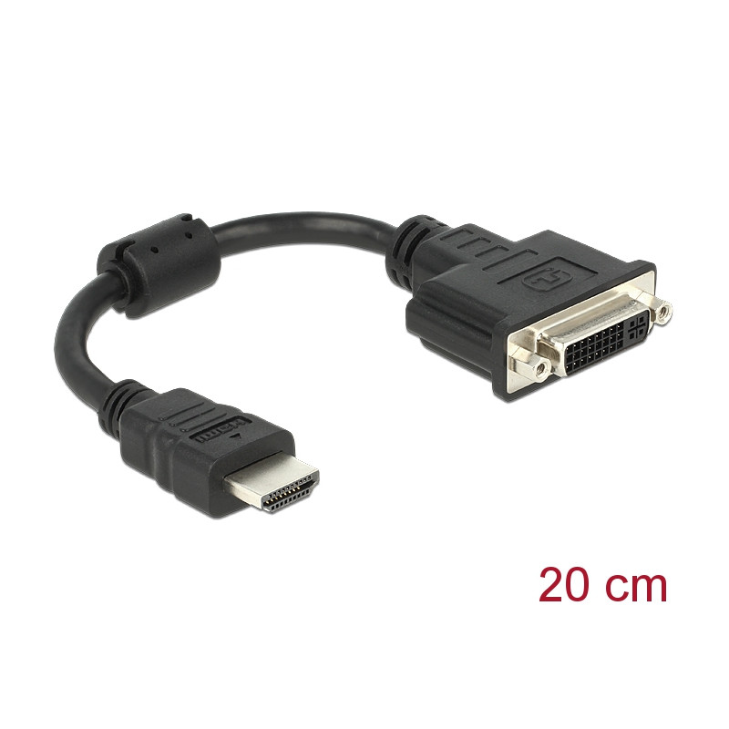 Delock Adapter HDMI Stecker - DVI 24+5 Buchse 20 cm