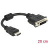 Delock Adapter HDMI Stecker - DVI 24+5 Buchse 20 cm