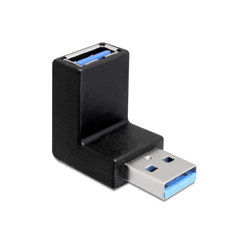 Delock Adapter USB 3.0 Typ-A Stecker - Typ-A Buchse gewinkelt 90° vertikal