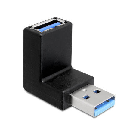 Delock Adapter USB 3.0 Typ-A Stecker - Typ-A Buchse gewinkelt 90° vertikal