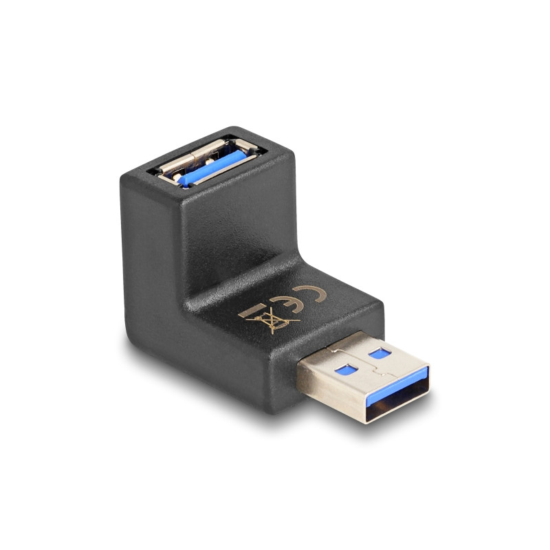 Delock Adapter USB 10 Gbps Stecker zu Buchse gewinkelt 270° vertikal