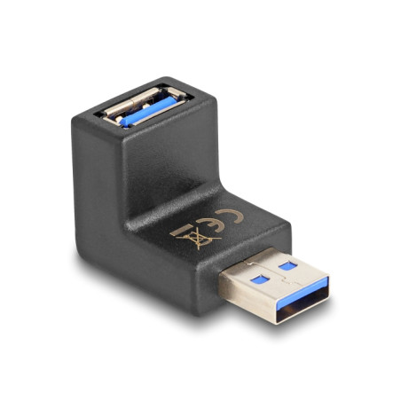 Delock Adapter USB 10 Gbps Stecker zu Buchse gewinkelt 270° vertikal
