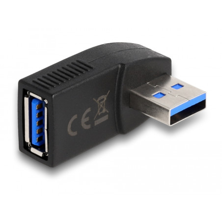 Delock Adapter USB 5 Gbps Typ-A Stecker-Buchse gewinkelt 270° horizontal
