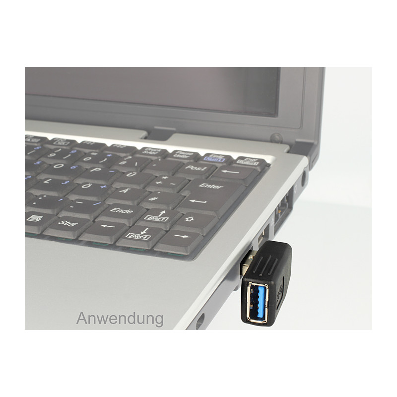 Delock Adapter USB 5 Gbps Typ-A Stecker-Buchse gewinkelt 270° horizontal