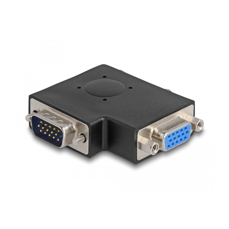 Delock Adapter VGA Stecker - VGA Buchse 90° seitlich gewinkelt