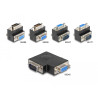 Delock Adapter VGA Stecker - VGA Buchse 90° seitlich gewinkelt