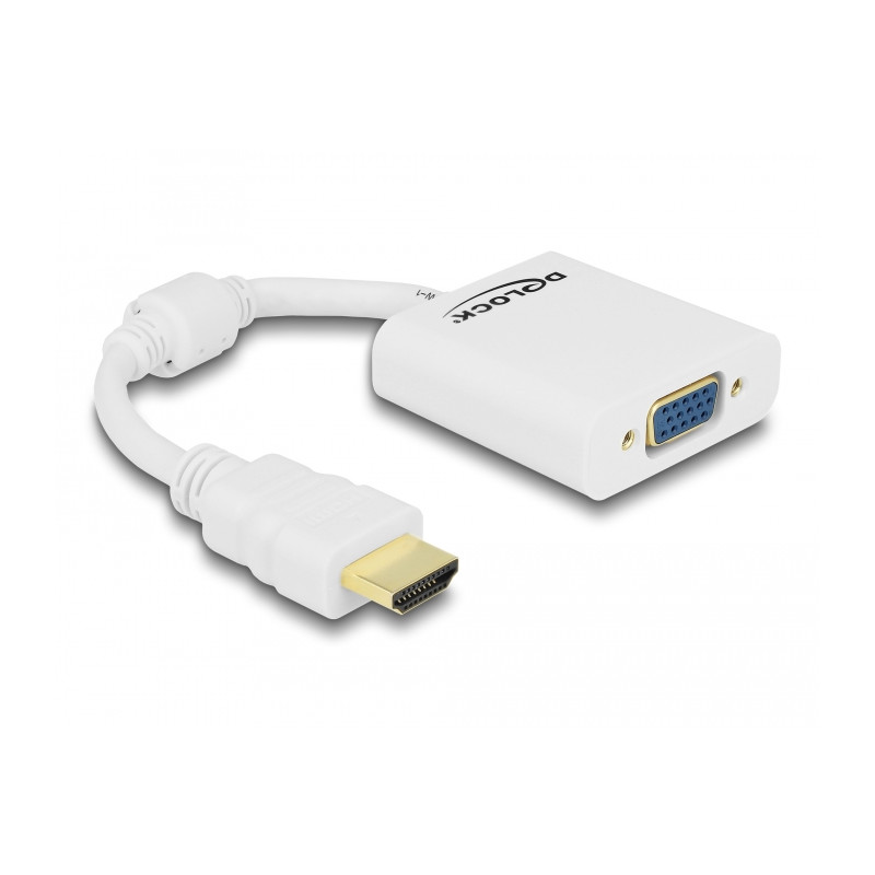 Delock Adapter HDMI-A Stecker - VGA Buchse weiß