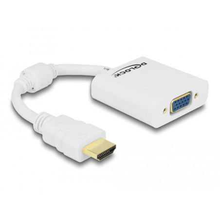 Delock Adapter HDMI-A Stecker - VGA Buchse weiß