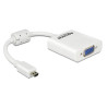 Delock Adapter HDMI-micro D Stecker - VGA Buchse weiß