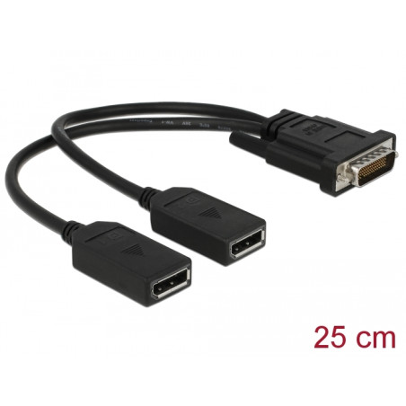 Delock Adapter DMS-59 Stecker - 2 x DP Buchse 25 cm