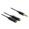 Delock Kabel Audio Splitter Klinkenstecker 3,5 mm 3 Pin - 2 x Klinkenbuchse 3,5 mm 3 Pin 25 cm