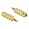 Delock Adapter Klinke 3,5 mm Stecker - 6,35 mm Buchse 3 Pin Metall