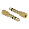Delock Adapter Klinke 6,35 mm Stecker - 3,5 mm Buchse 3 Pin Metall
