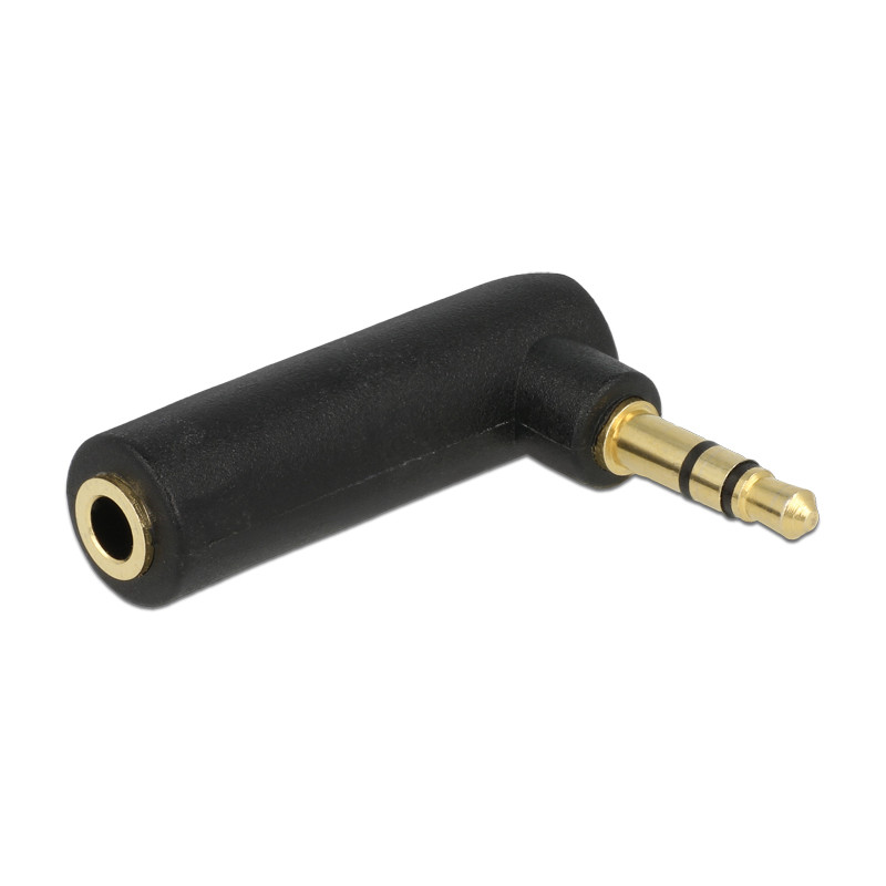 Delock Adapter Audio Klinke 3,5 mm 3 Pin Stecker - Buchse gewinkelt