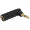 Delock Adapter Audio Klinke 3,5 mm 3 Pin Stecker - Buchse gewinkelt