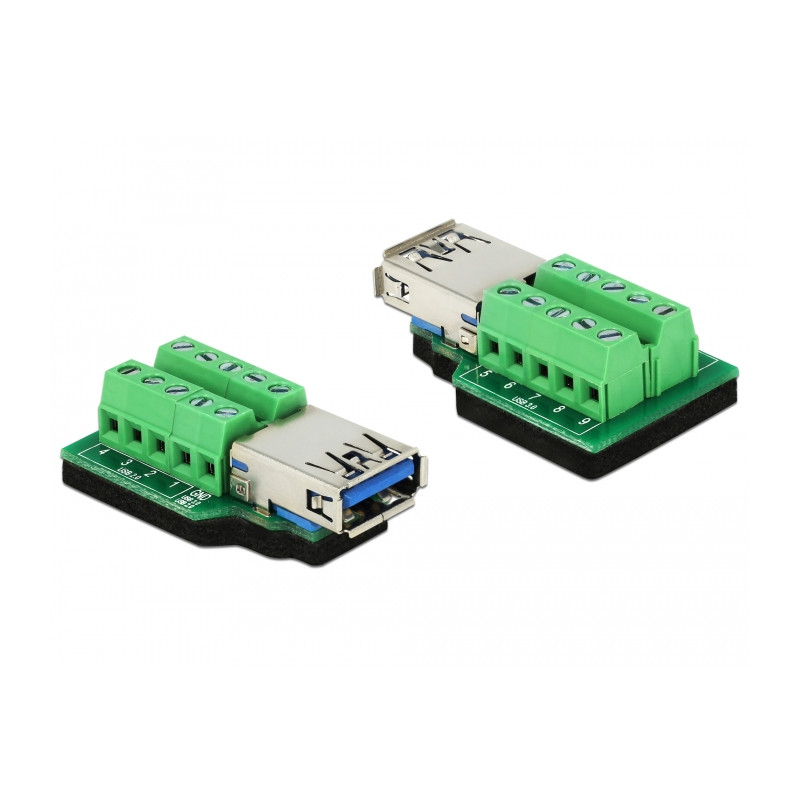 Delock Adapter USB 3.0 Typ-A Buchse - Terminalblock 10 Pin