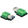 Delock Adapter USB 3.0 Typ-A Buchse - Terminalblock 10 Pin
