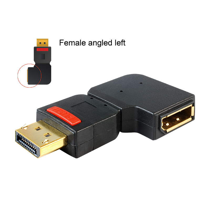 Delock Adapter DisplayPort Stecker - DisplayPort Buchse gewinkelt links
