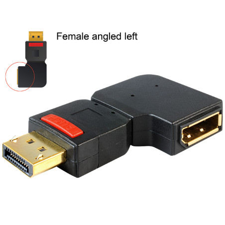 Delock Adapter DisplayPort Stecker - DisplayPort Buchse gewinkelt links