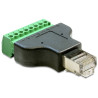 Delock Adapter RJ45 Stecker - Terminalblock 8 Pin 2-teilig 3,5 mm
