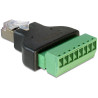 Delock Adapter RJ45 Stecker - Terminalblock 8 Pin 2-teilig 3,5 mm