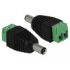 Delock Adapter DC 5,5 x 2,1 mm Stecker - Terminalblock 2 Pin