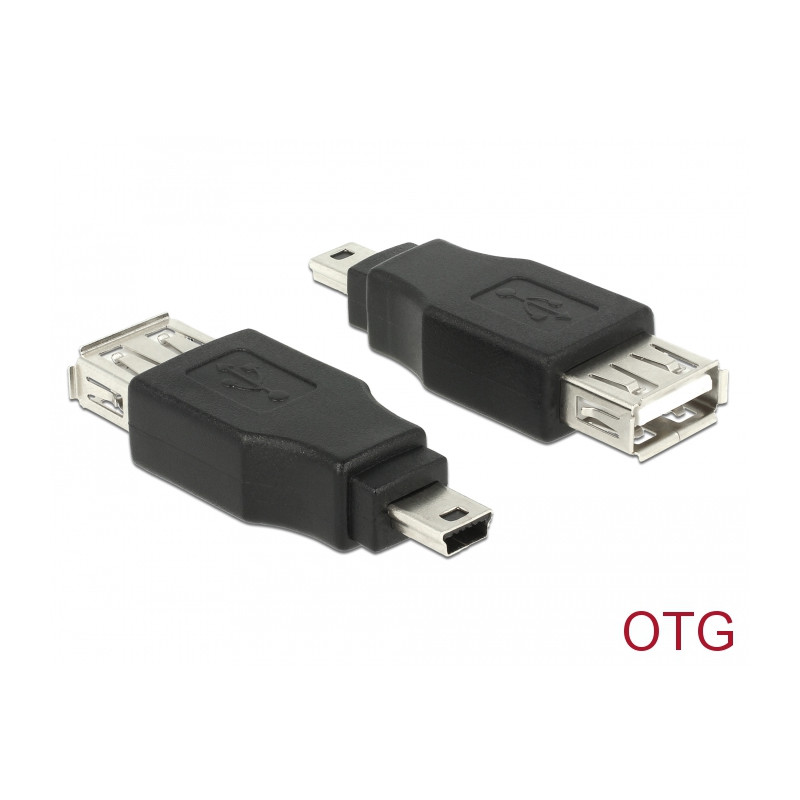 Delock Adapter USB mini Stecker - USB 2.0-A Buchse OTG