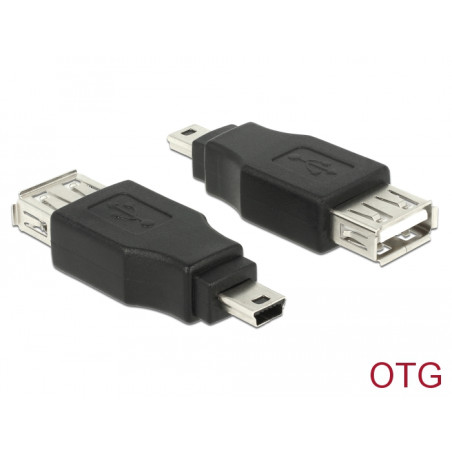 Delock Adapter USB mini Stecker - USB 2.0-A Buchse OTG
