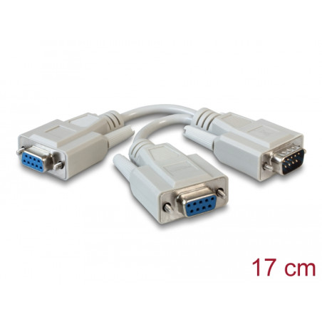 Delock Adapter Seriell D-Sub9 Stecker - 2 x Buchse 17 cm