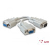 Delock Adapter Seriell D-Sub9 Stecker - 2 x Buchse 17 cm