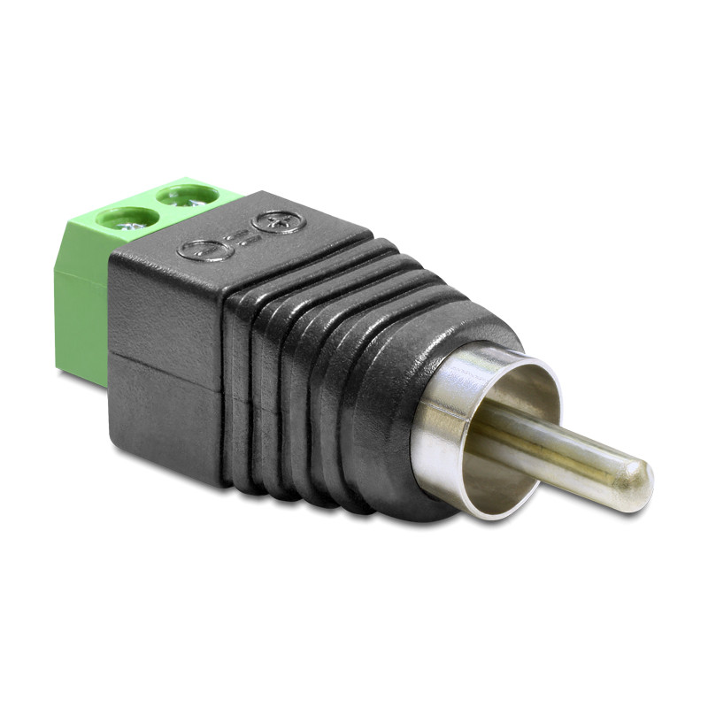Delock Adapter Cinchstecker - Terminalblock 2 Pin