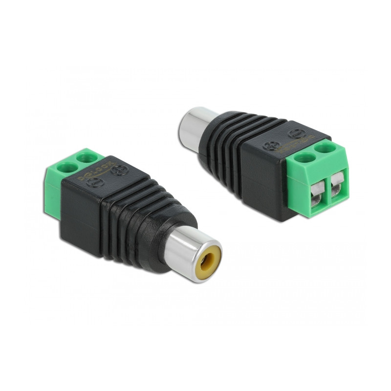 Delock Adapter Cinchbuchse - Terminalblock 2 Pin