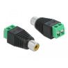 Delock Adapter Cinchbuchse - Terminalblock 2 Pin