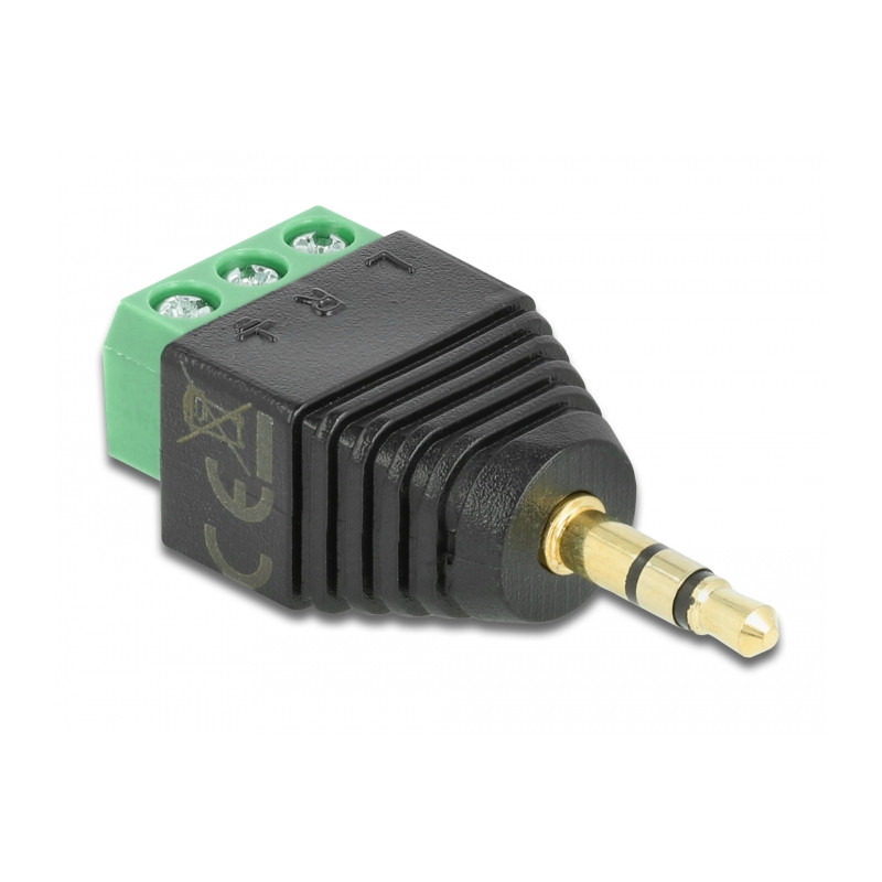 Delock Adapter Klinke Stecker 3,5 mm - Terminalblock 3 Pin