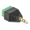 Delock Adapter Klinke Stecker 3,5 mm - Terminalblock 3 Pin