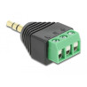 Delock Adapter Klinke Stecker 3,5 mm - Terminalblock 3 Pin