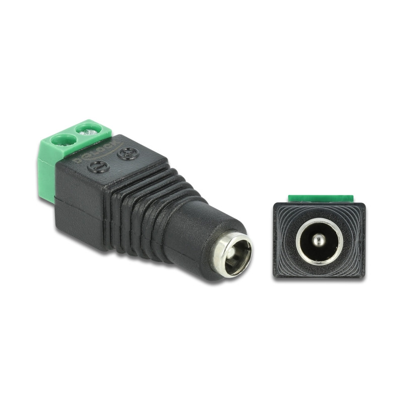 Delock Adapter DC 5,5 x 2,1 mm Buchse - Terminalblock 2 Pin