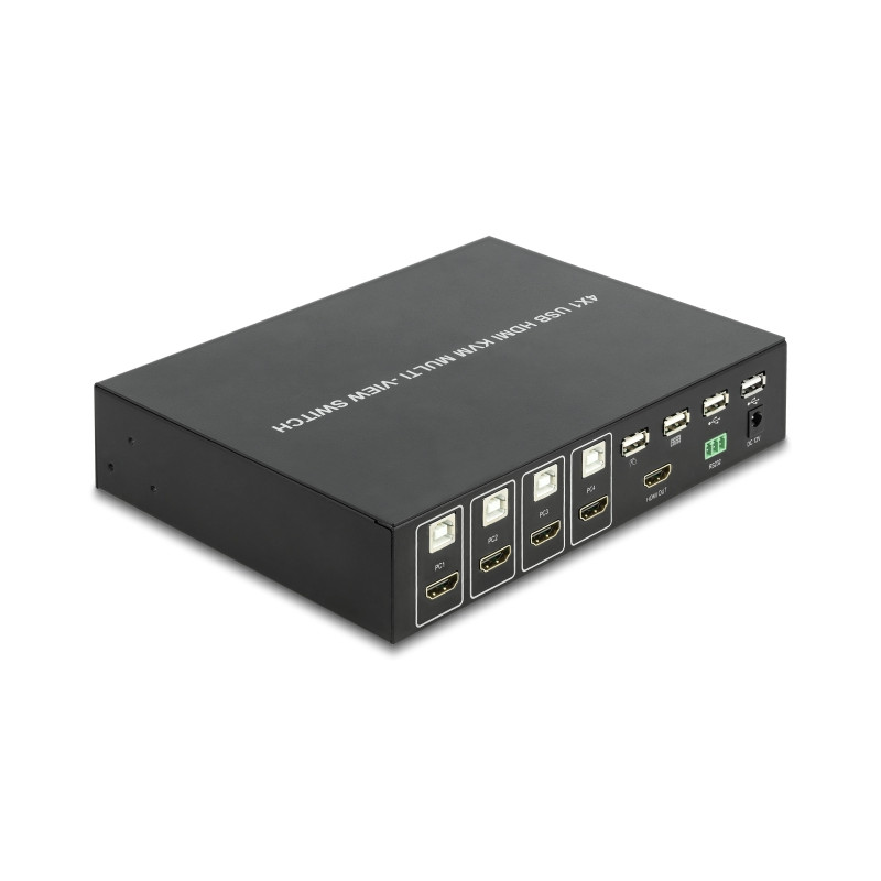 Delock KVM 4 in 1 Multiview Switch 4 x HDMI mit USB 2.0