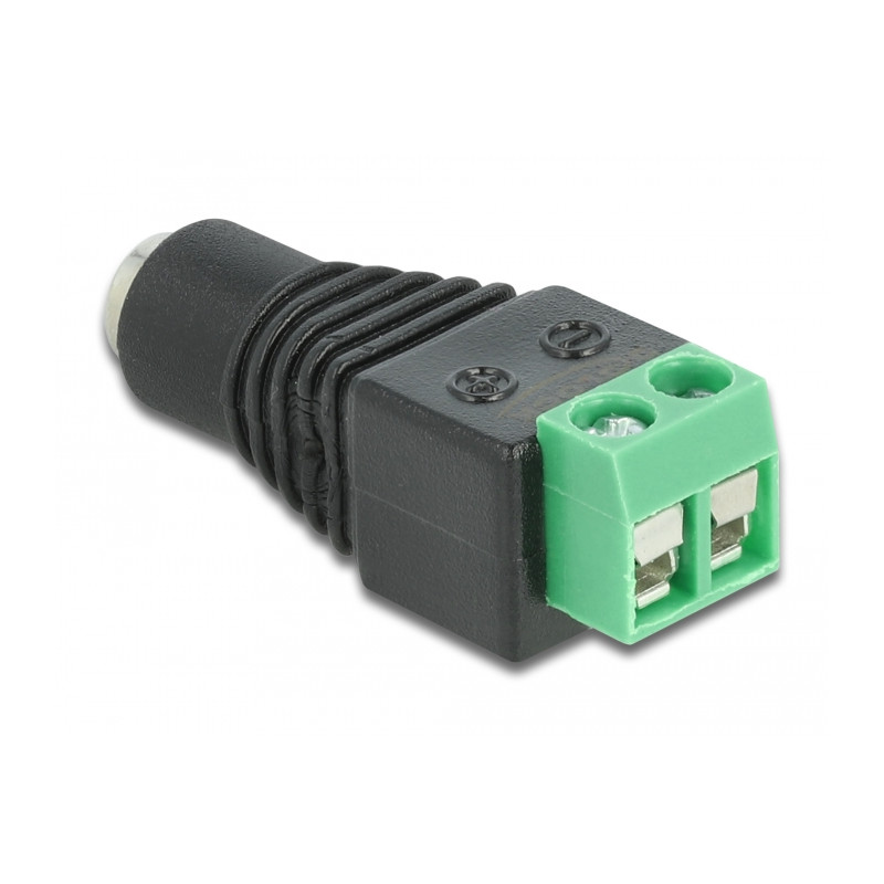 Delock Adapter DC 5,5 x 2,1 mm Buchse - Terminalblock 2 Pin
