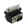Delock Adapter DVI 24+5 Pin Buchse - VGA 15 Pin Stecker 90° gewinkelt