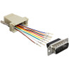 Delock D-Sub 15 Pin Stecker - RJ45 Buchse Montagesatz