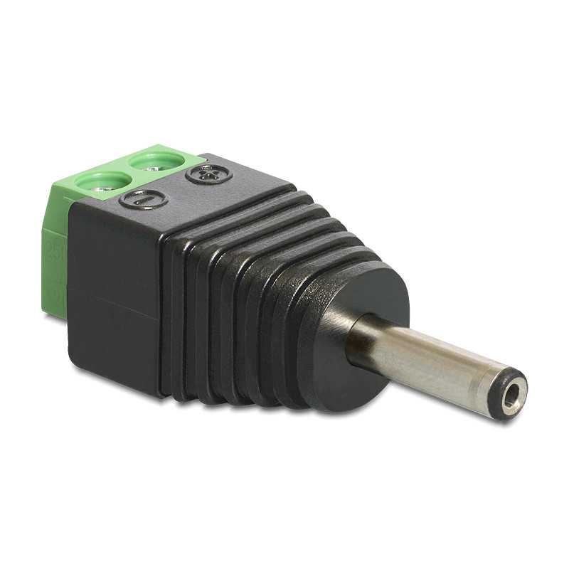 Delock Adapter DC 3,5 x 1,35 mm Stecker - Terminalblock 2 Pin