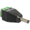 Delock Adapter DC 3,5 x 1,35 mm Stecker - Terminalblock 2 Pin