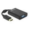 Delock Adapter DisplayPort 1.1 Stecker - VGA Buchse + Audio + Power schwarz