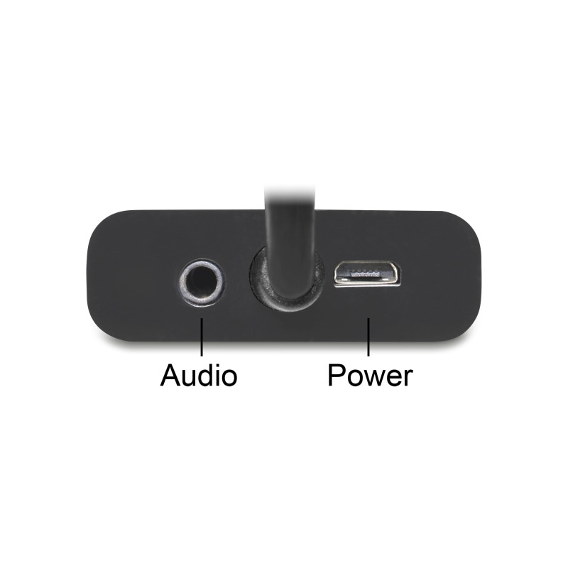 Delock Adapter DisplayPort 1.1 Stecker - VGA Buchse + Audio + Power schwarz