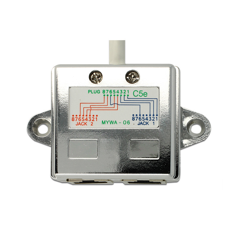 Delock RJ45 Port Doppler 1 x RJ45 Stecker - 2 x RJ45 Buchsen (1 x Ethernet, 1 x ISDN)