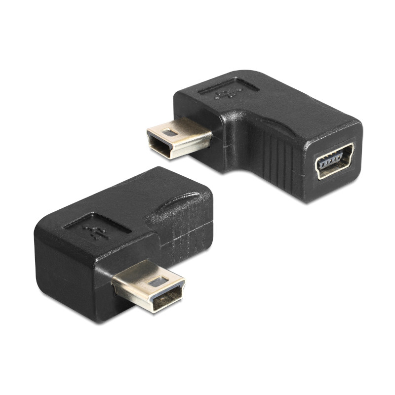 Delock Adapter USB-B mini 5 Pin Stecker / Buchse 90°gewinkelt