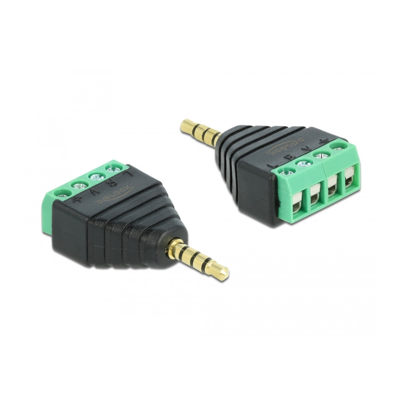 Delock Adapter Klinke Stecker 3,5 mm - Terminalblock 4 Pin