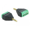 Delock Adapter Klinke Stecker 3,5 mm - Terminalblock 4 Pin