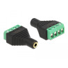 Delock Adapter Klinke Buchse 3,5 mm - Terminalblock 4 Pin